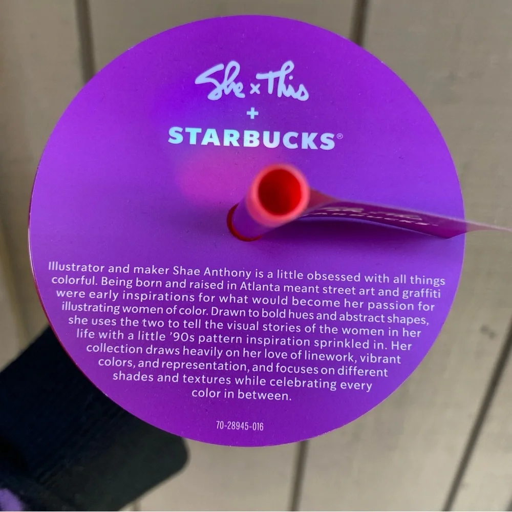 Retired Starbucks x Shae Anthony Love Yourself limited edition cold tumbler